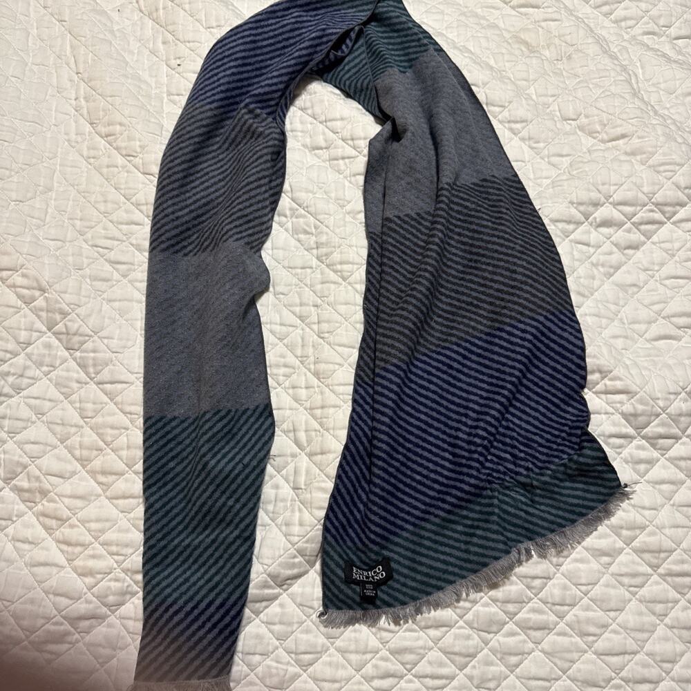 Enrico Milano Scarf Striped 100% Silk